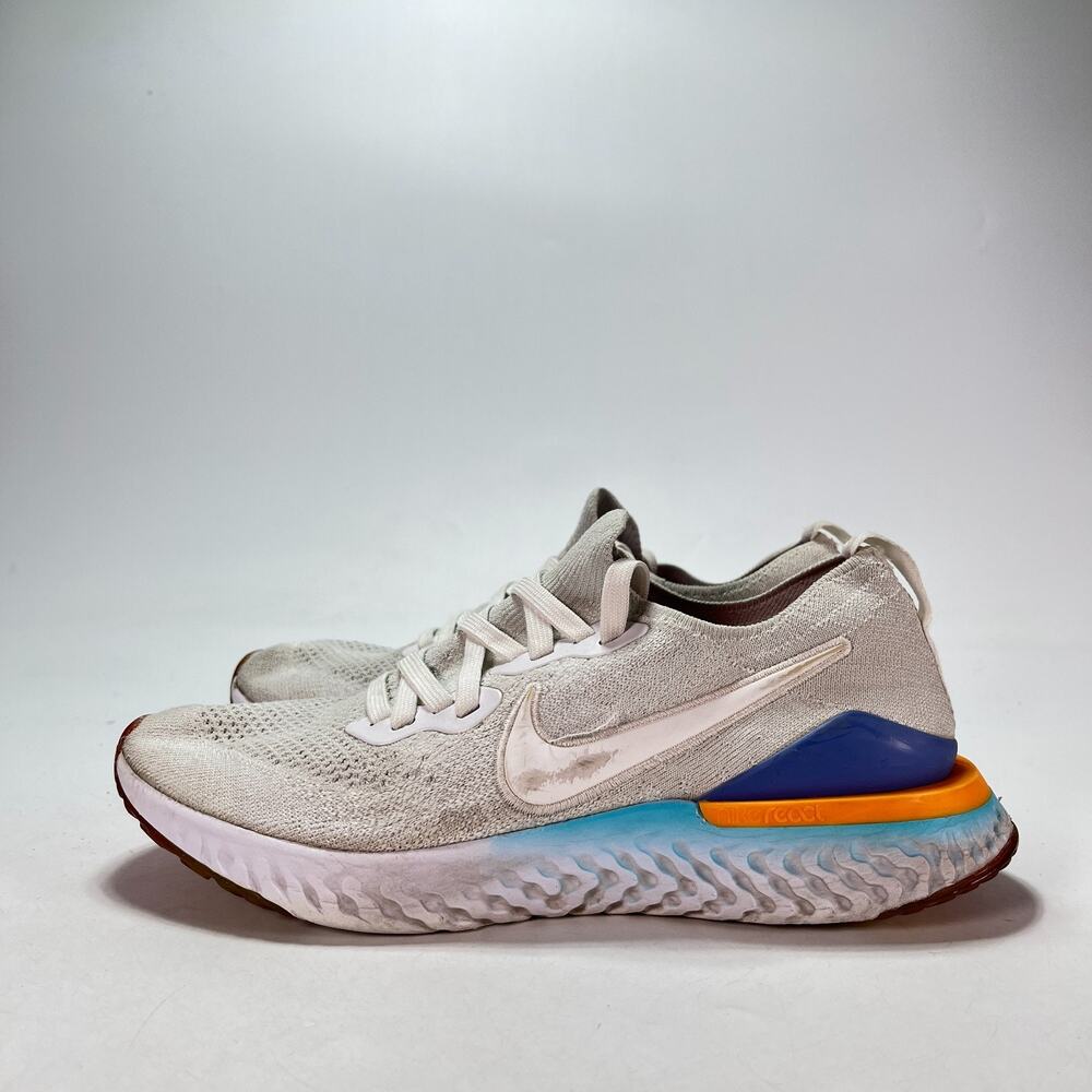 Nike Epic React Flyknit 2 Gray Blue Running Shoes BQ8927-104 Women's Size 10 - Picture 4 of 10